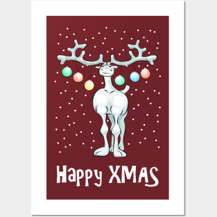 Happy XMAS reindeer Posters and Art